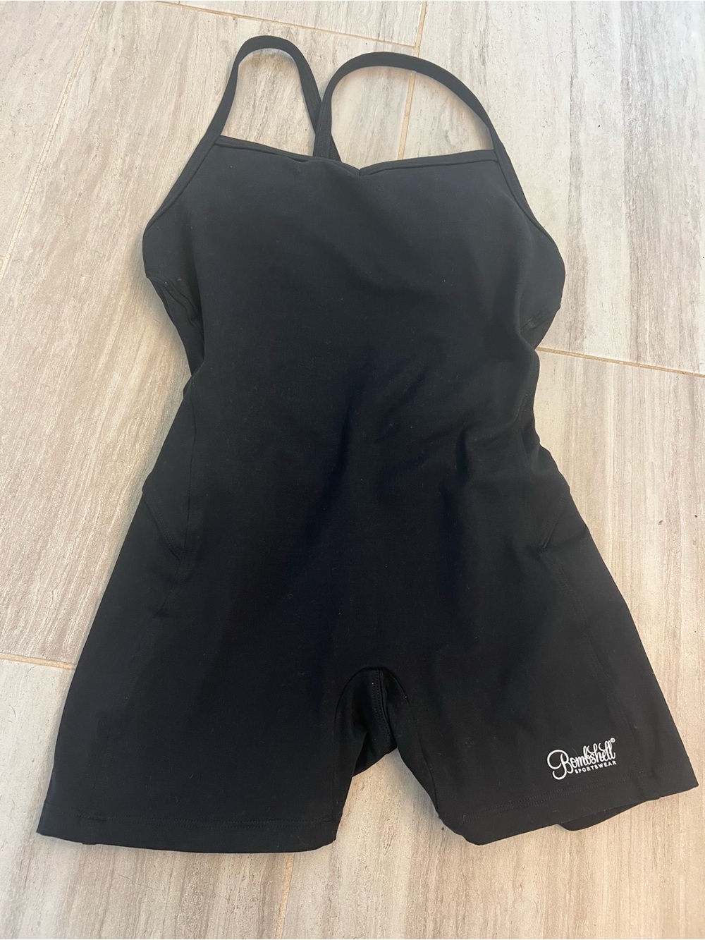 Bombshell Sportswear Black Short-Leg Swim Jumpsuit